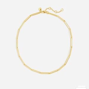 J Crew Dainty Gold-plated Paper-Clip Collar Necklace